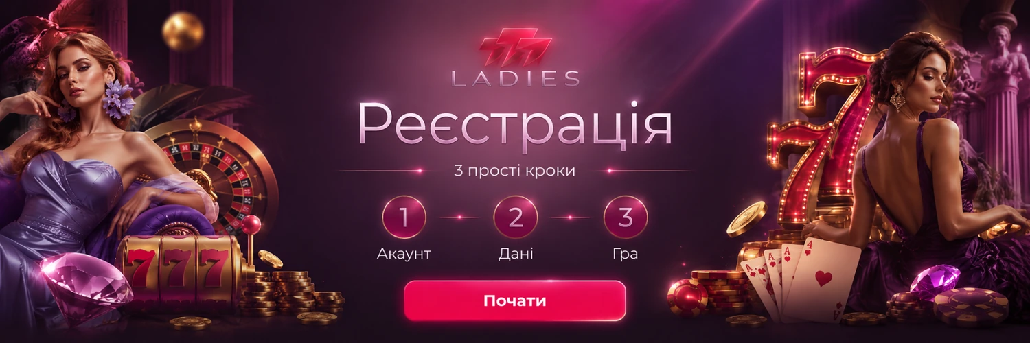 Реєстрація в казино 777 Ladies — три кроки
